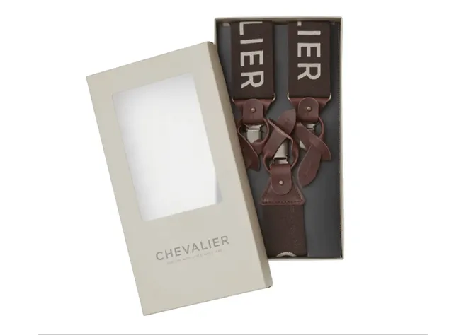 Підтяжки Chevalier Logo Suspenders Brown Фото 2